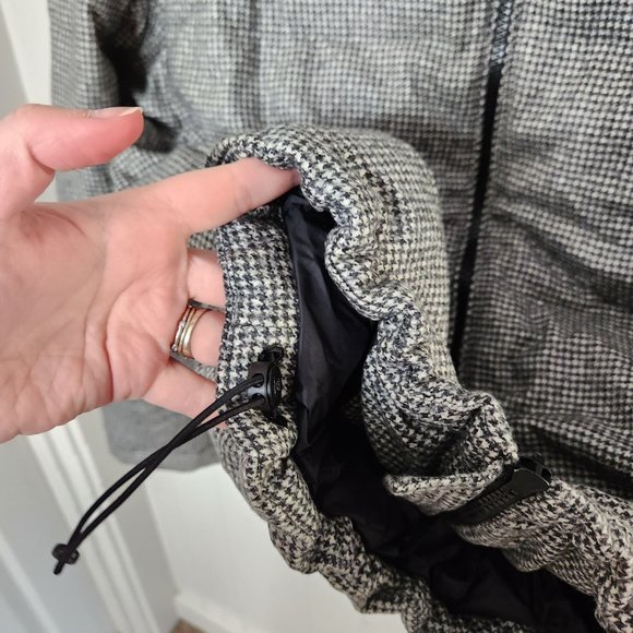 MASSIMO DUTTI Wool Houndstooth Jacquard Puffer Coat - Picture 5 of 9